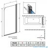 Radaway Eos PNJ Parawan nawannowy 50 prawy przejrzyste 1205102-101R